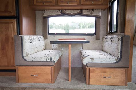 Portable tables are a simple, affordable way to design your craft booth. Remove the Dinette Booth from your RV - MountainModernLifecom