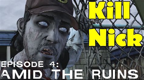 The Walking Dead Kill Nick Dies Season 2 Episode 4 Amid The Ruins