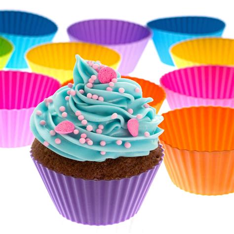 Amazon: Silicone Baking Cups Set of 12 Reusable Cupcake Liners Only $3. ...