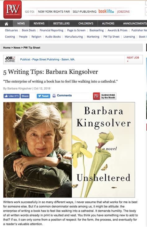 The Official Scbwi Blog 5 Writing Tips From The Amazing Barbara Kingsolver