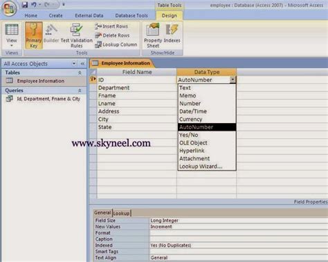 How To Create Database Table In Ms Access