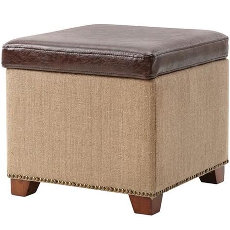 Home Decorators Collection Ethan Brown Storage Ottoman 7159100740