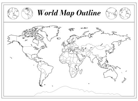 7 Best Images Of World Map Printable A4 Size World Map Printable