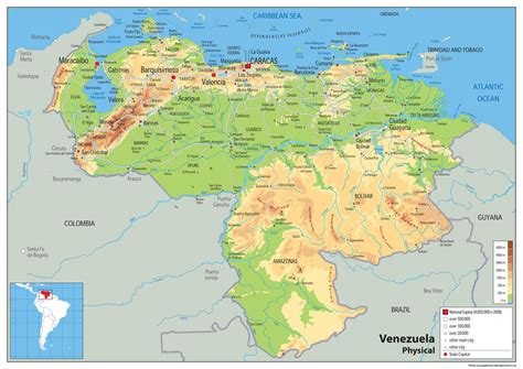 Venezuela Physical Map I Love Maps