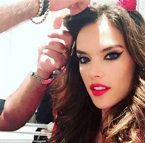 Alessandra Ambrosio Flashes Her Cleavage In A Red Devil Costume For