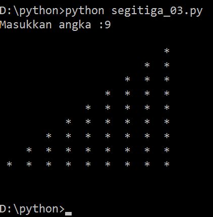 Codesaya Tutorial Membuat Segitiga Dengan Python Versi Bintang