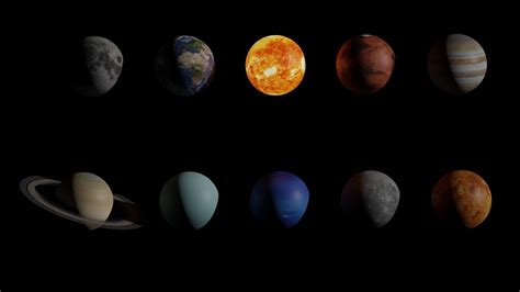 Photorealistic Solar System Free Vr Ar Low Poly 3d Model Cgtrader