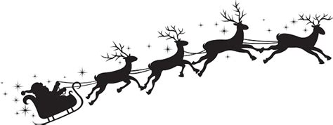 Reindeer Sleigh Silhouette Png Clipart Png All Png All