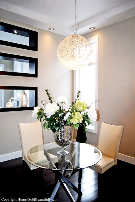 A Dining Room We Staged In Springbank Hill Calgary We Love The Chrome