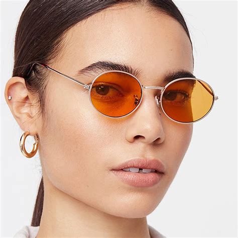 Fashion Retro Oval Sunglasses Women Mens Unisex Sun Glasses Metal Frame
