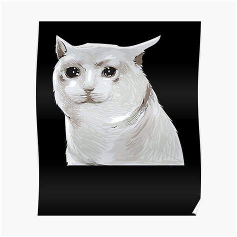 Sad Crying Cat Dank Meme Poster For Sale By Hitagivapor Redbubble