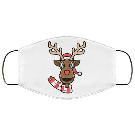 rudolph reindeer christmas face mask q finder trending design t shirt