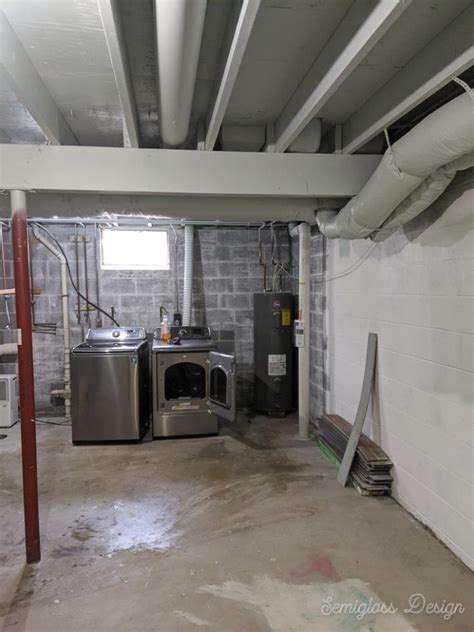 If you're looking for an unfinished basement idea with a little more impact (without having to commit to a full reno) consider adding some drywall and flooring to emulate the feel of an actual room. How to Paint an Unfinished Basement Ceiling | Unfinished ...