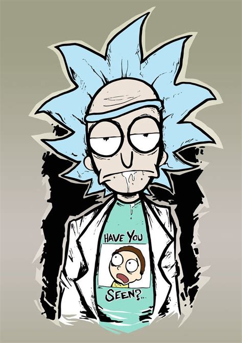 Rick And Morty Print By Destroyyourhead Dibujos Psicodélicos Dibujos
