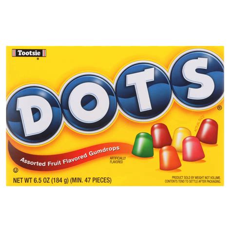 Dots Assorted Fruit Flavored Gumdrops Theater Box Shop Candy At H E B