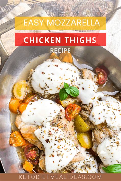 Remove from oven and let chicken rest for several minutes. Mozzarella Chicken Thighs Recipe - Keto Diet Meal Ideas