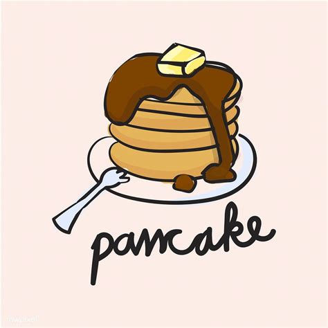 Illustration Drawing Style Of Pancake Free Image By