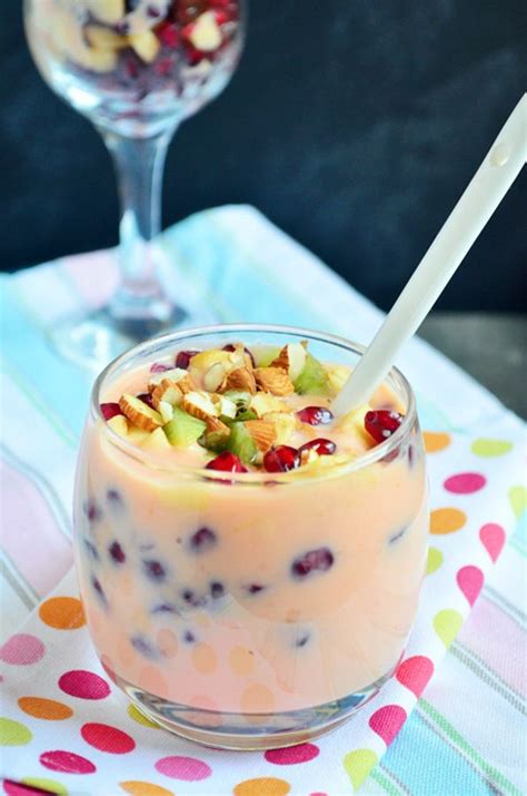 Easy fruit salad with custard,quick and easy summer ...