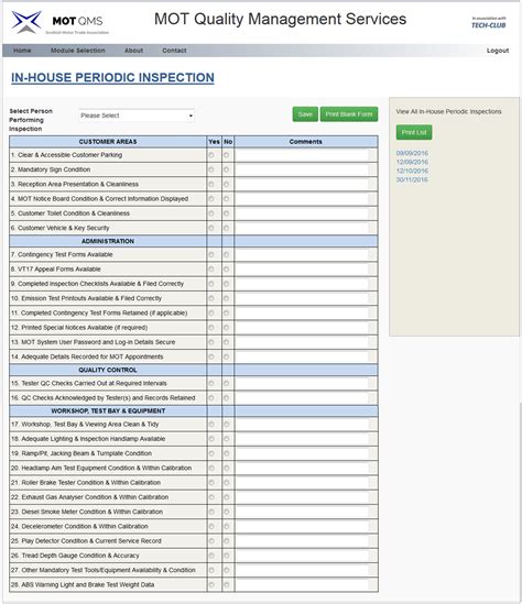 Quality Control Inspection Sheet
