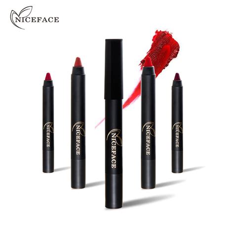 Niceface Silky Red Lipsticks Pencils Kits Makeup Remover Gelsharpener Long Lasting Matte