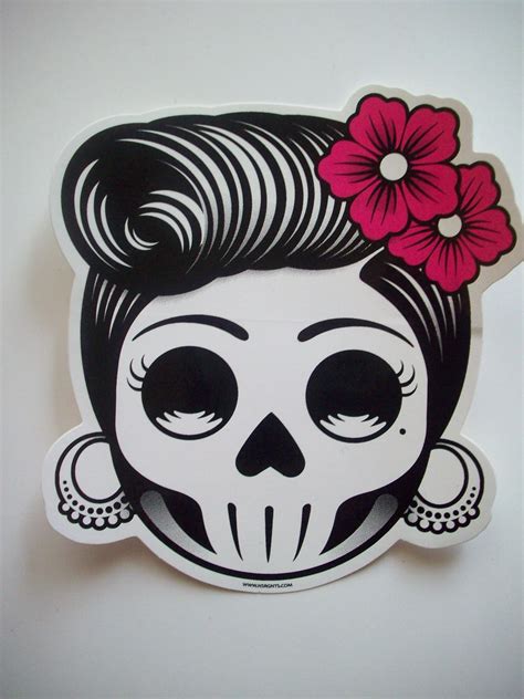Day Of The Dead Skull Girl Sticker I Got This Super Cute S Flickr