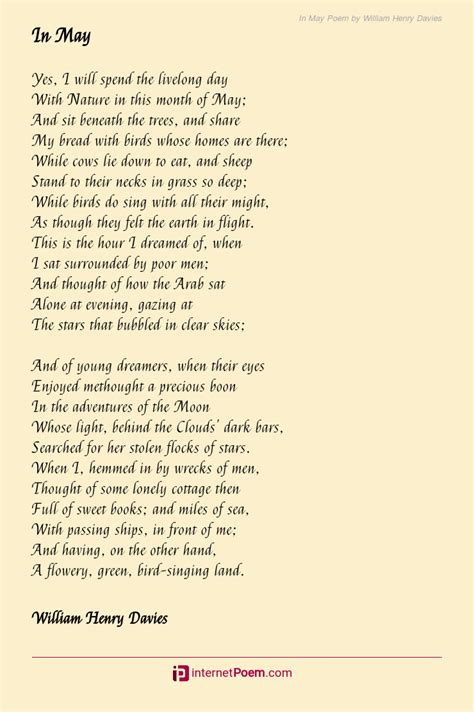 In May Poem By William Henry Davies