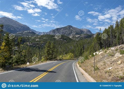 Road In Rocky Mountain National Park Usa Editorial Photography Image