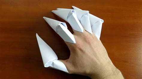Как сделать когти из бумаги! Когти Фредди Крюгера Оригами своими руками ...
