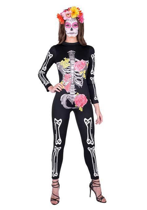 Women S Day Of The Dead Second Skin Costume