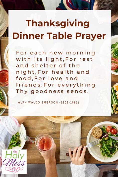 7 Thanksgiving Dinner Table Prayers