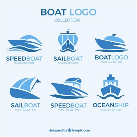 Colección De Logos De Barcos Abstractos Vector Gratis