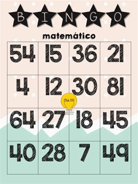 Fabuloso Bingo De Las Tablas De Multiplicar Material Educativo