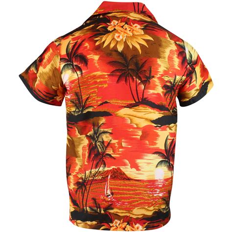 Hawaiian Shirt Mens Stag Beach Palm Tree Stag Party Large Aloha Hawaii