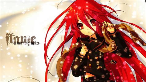 Anime Girl Hair Red Scarf Snow Hd Wallpaper Pxfuel