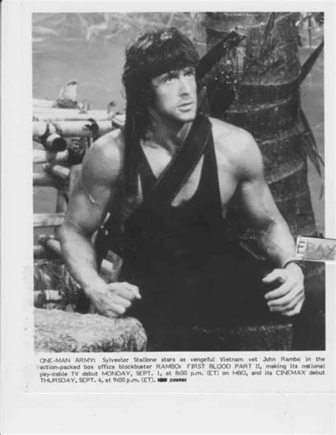 Sylvester Stallone Rare Photo Rambo First Blood Part Ii £2464