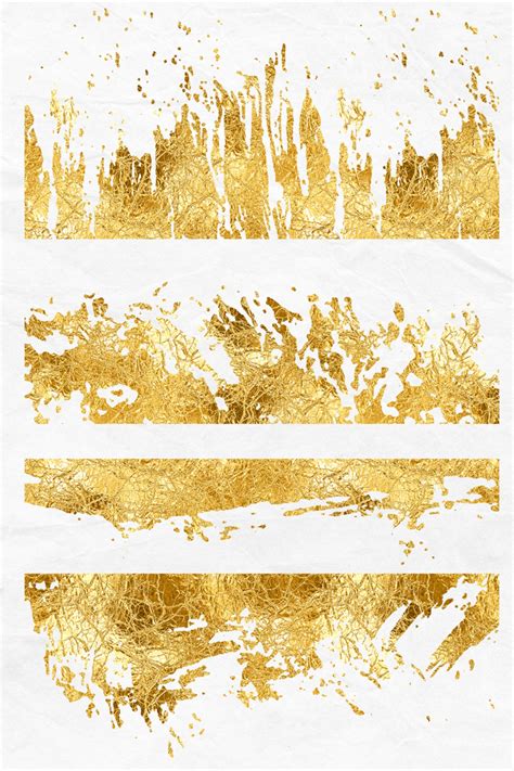 Gold Foil Flake Clipart Gold Borders Overlays Gold Foil Frames Gold