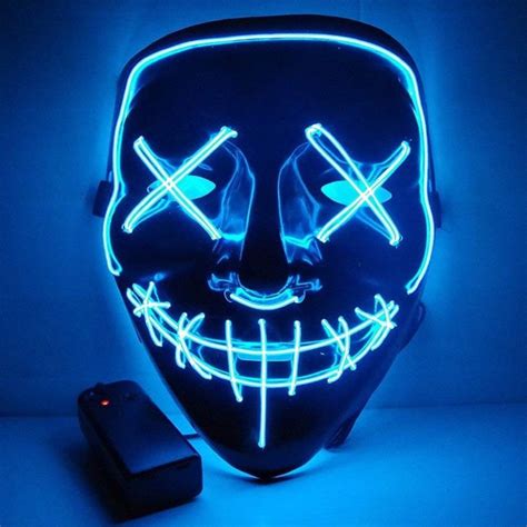 Purge Mask Led Dark Blue Cool Mania