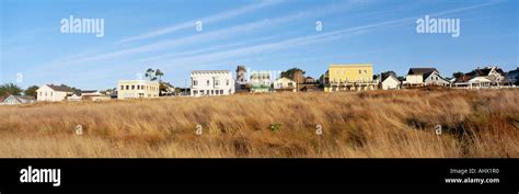 Coastal Town Mendocino California Stock Photo Alamy