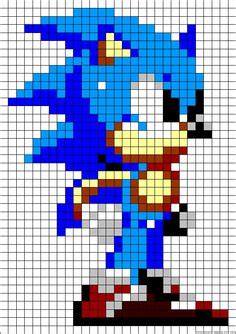 Pixel art composition of sonic the hedgehog character in his super form. Sonic on a grid by SonicTheGamingHogo on DeviantArt