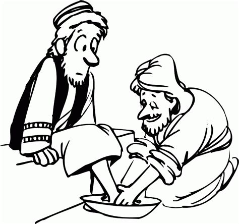 Jesus Washes The Disciples Feet Coloring Page Quality Coloring Home