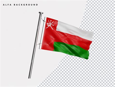 Premium Psd Oman High Quality Flag In Realistic 3d Render