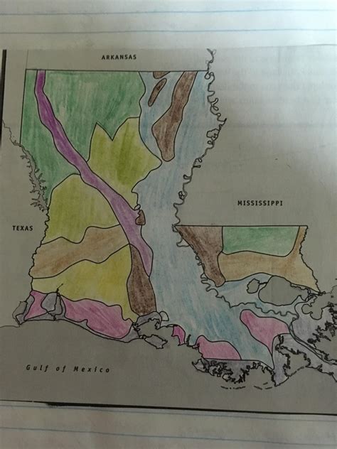 Map Of Louisianas Natural Regions Diagram Quizlet