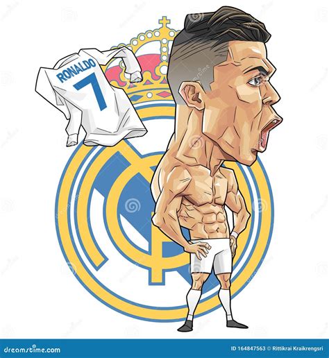 Cristiano Ronaldo Caricature Cartoon Vector 164847563