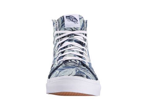 Vans Sk8 Hi Slim Zip Indigo Tropical Bluetrue White