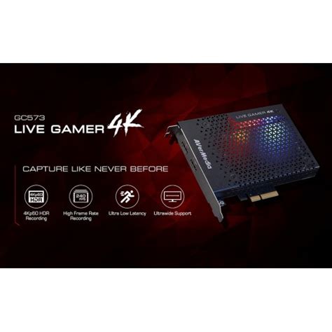 Avermedia Live Gamer 4k 4kp60 Hdr Capture Card Ultra Low Latency For