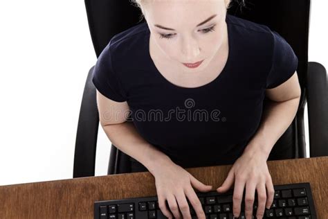 Working At Desk Stock Image Image Of Business Computer 56868047
