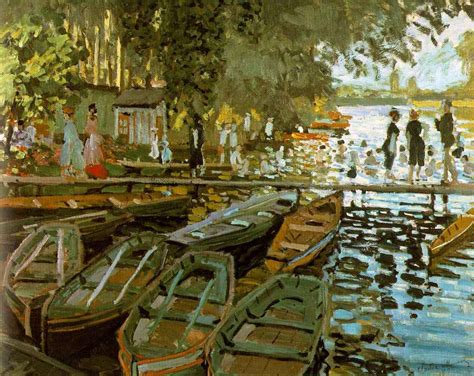 Swimming Art Bathing At La Grenouillere By Claude Monet