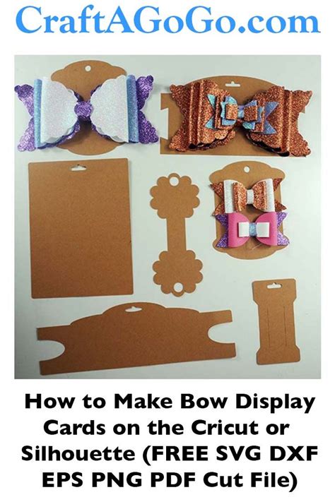 Making Bow And Headband Display Cards On The Cricut Svg Dxf Eps Pdf
