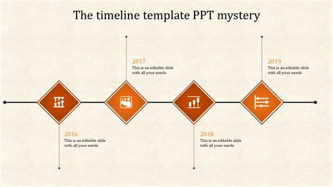 Elegant Best Timeline Powerpoint With Four Nodes Slide