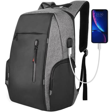 Vbiger Business Travel Laptop Backpack Anti Theft Laptop Bookbag With Usb Charging Port For Men